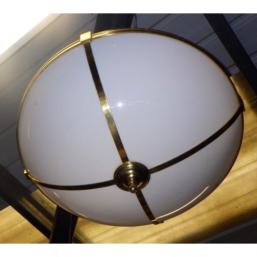 94 - A pair of white perspex ceiling lights 60cm diameter