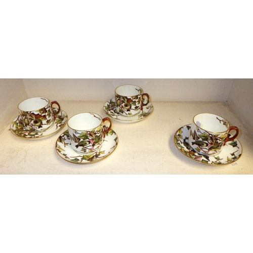 223 - A GJ (George Jones) Aesthetic Ivy Bower part tea set, tea pot lidded as staple repair