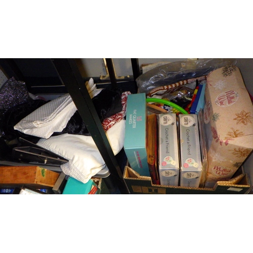 250 - A large qty of misc to include Picnic basket, books etc