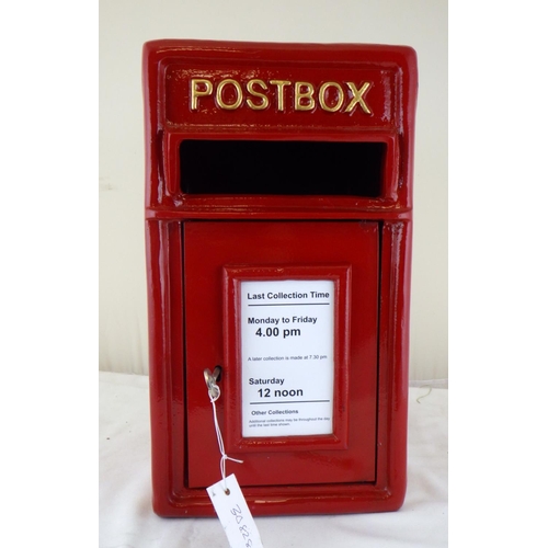 265 - A cast metal modern Post box 44cm tall