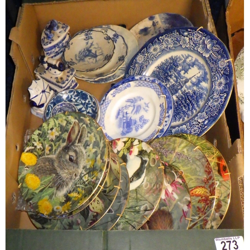 273 - Three boxes of misc ceramics (3)