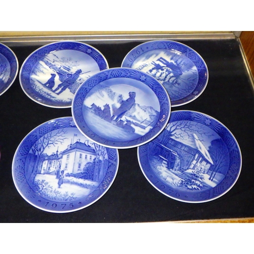 304 - Eleven Royal Copenhagen Christmas plates