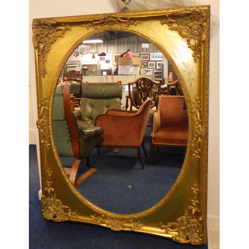 318 - A large gilt framed mirror 110 x 143cm