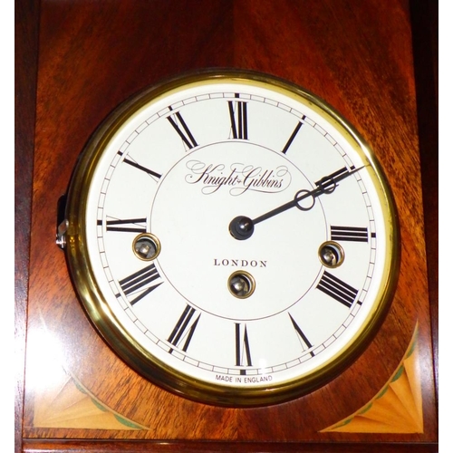 328 - A Knight & Gibbins wall clock 75cm long