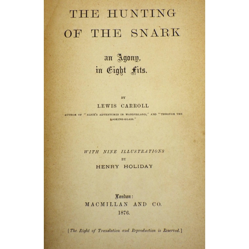 334 - The Hunting of the Snark (1876) first edition with inscription from LJ & MAA Dodgson together with a... 