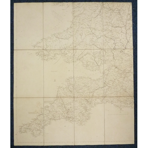 335 - By George Bellas Greenough c1820, a set of four maps covering England and Wales detailing the canal ... 