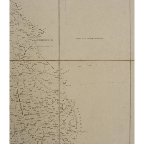 335 - By George Bellas Greenough c1820, a set of four maps covering England and Wales detailing the canal ... 