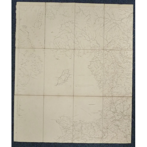 335 - By George Bellas Greenough c1820, a set of four maps covering England and Wales detailing the canal ... 