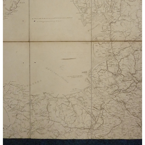 335 - By George Bellas Greenough c1820, a set of four maps covering England and Wales detailing the canal ... 