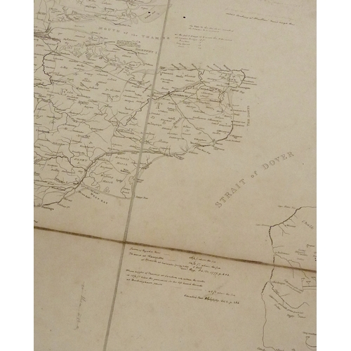 335 - By George Bellas Greenough c1820, a set of four maps covering England and Wales detailing the canal ... 