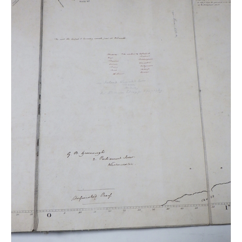 335 - By George Bellas Greenough c1820, a set of four maps covering England and Wales detailing the canal ... 