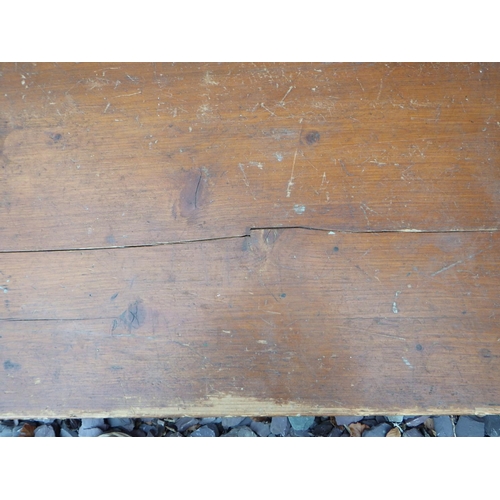 538 - A Victorian pine flat box, top cracked together with another box (2), ex The Retreat (65)