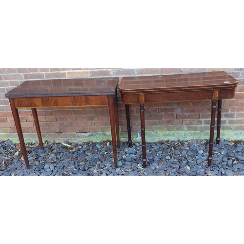 558 - A 19th cen rectangular tea table wit reeded edge on channelled square legs, together with a 19th cen... 