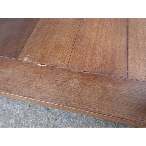 617 - An Acorn man, Alan Grainger oak coffee table, 68cm square, scratch to top