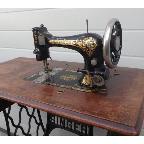 708 - A Singer treadle sewing machine