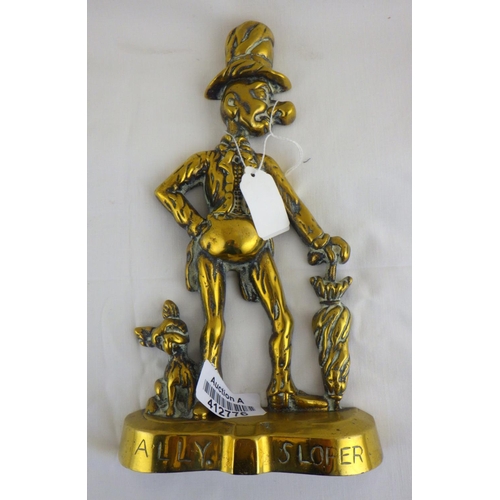 102 - A pair of early 20thC greyhound door stop together with brass Ally Sloper door stop (3)
412776 & 412... 