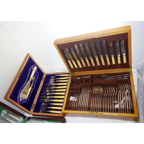 114 - Four cased silverplated canteens of cutlery (4)  412772, 412773, 546959 & 412769