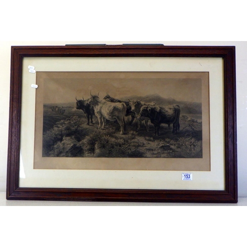 153 - Two oak framed Rosa Bonheur B Brooks & son prints 85 x 58cm