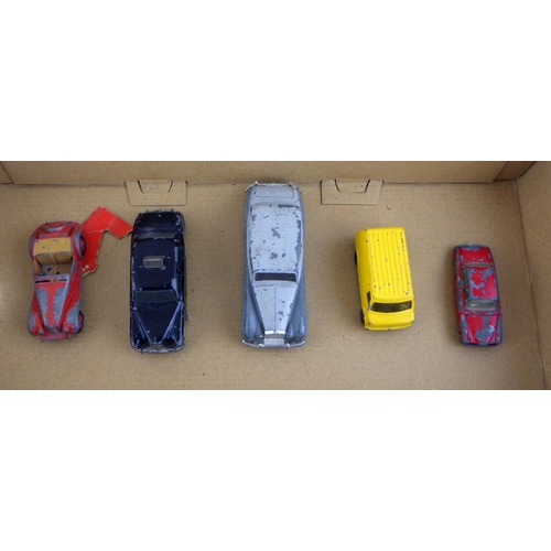 189 - A Louis Marx Boxed Police Chief Car together with further die cast vehicles