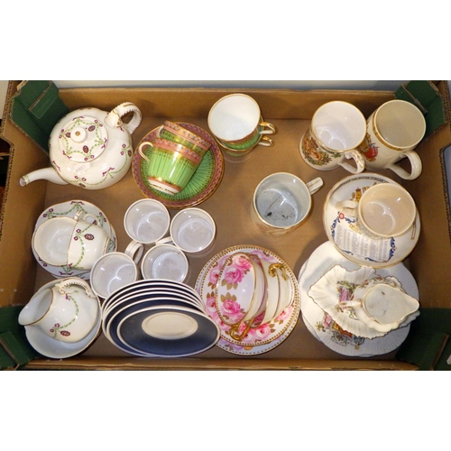 205 - A Royal Worcester part tea set together with further tea ware, commemorative ceramics etc