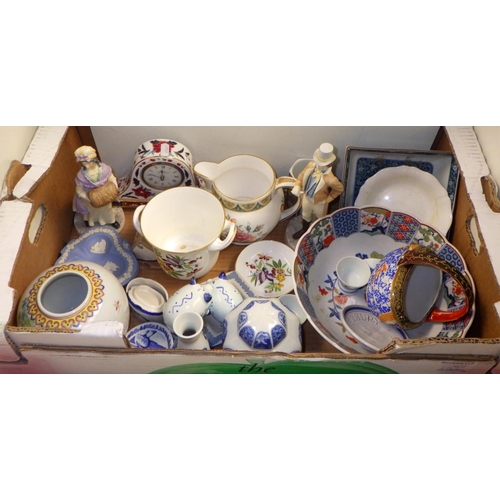 236 - Two boxes of misc ceramics to include Coalport, Spode Worcester etc some af (2)