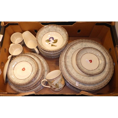 242 - Two boxes of misc table wares to include Johnsons, Denby & Royal Doulton (2)