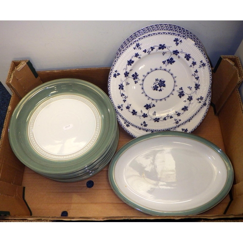 242 - Two boxes of misc table wares to include Johnsons, Denby & Royal Doulton (2)