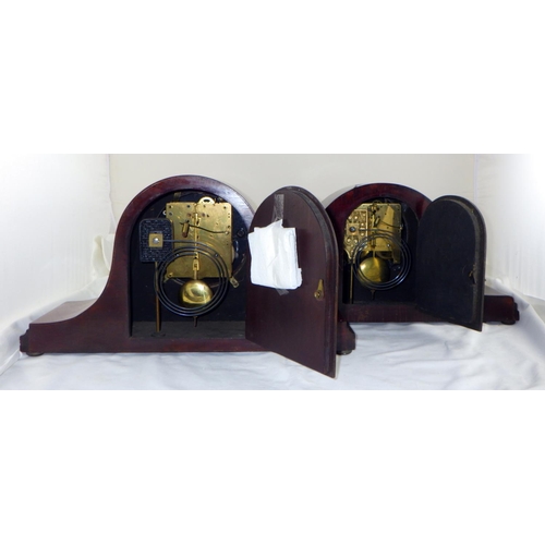 286 - A Westminster chime mantle clock together with a further striking mantle clock (2)