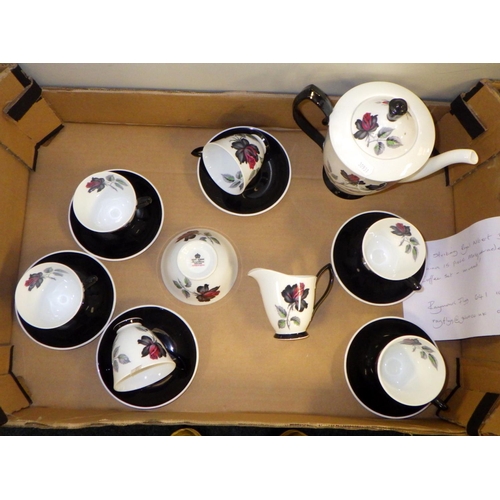 294 - A Royal Albert Masquerade 6 place setting coffee set