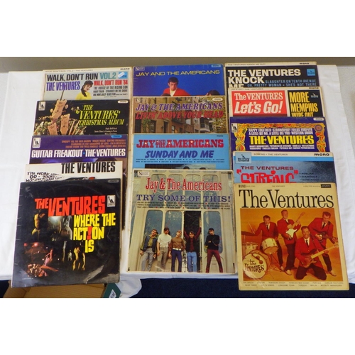 296 - 1960s US Lps, 4 of Jay & The Americans and 13 The Ventures