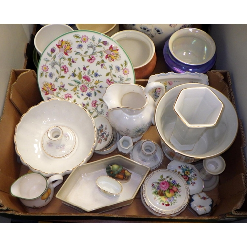 300 - Two boxes of misc ceramics to include Coalport, Minton etc