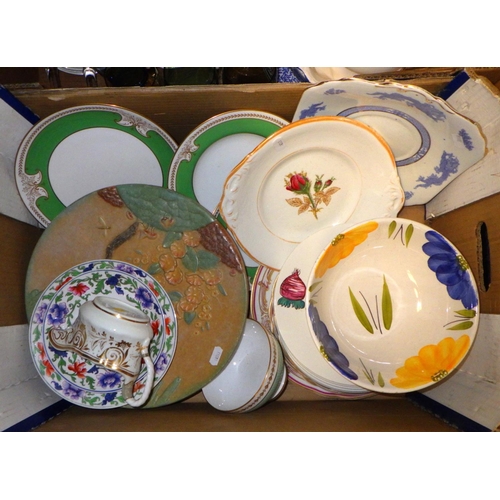 305 - Two boxes of misc ceramics etc (2)