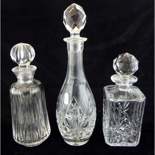 318 - Five cut glass decanters