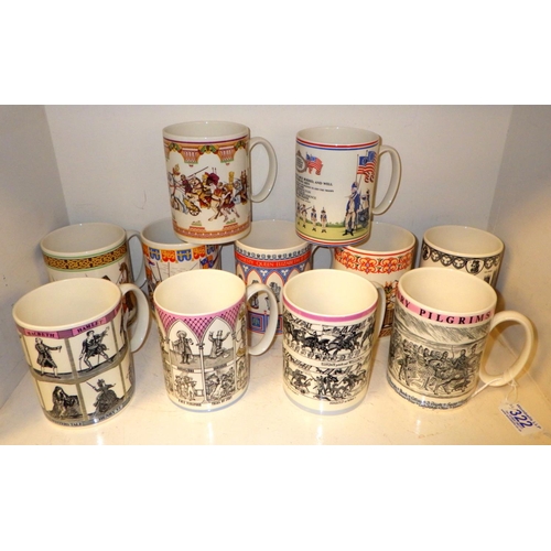 322 - A group of Wedgwood Commemorative cups / tankards