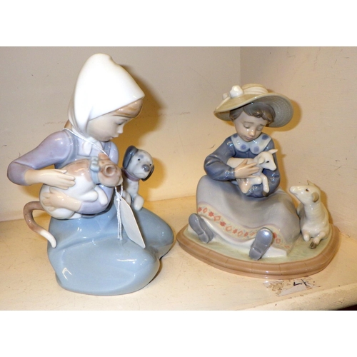 329 - A Group of four Lladro figure groups