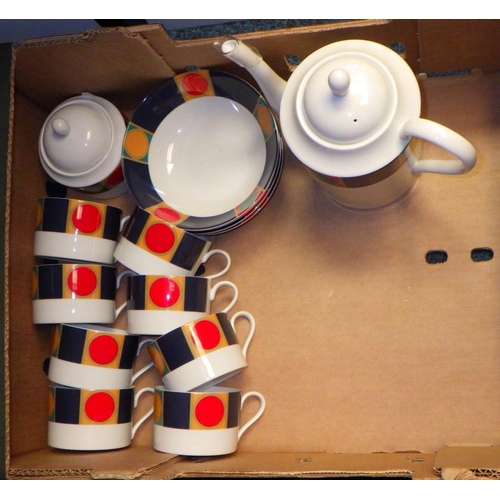 347 - Four boxes of various table wares to include Marks & Spencer Eclipse, St Michael Millbrook and Habit... 