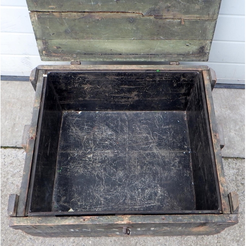 607 - A military storage box, 65cm wide