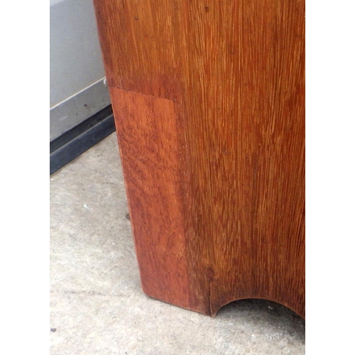 691 - An Edwardian walnut dressing chest base, 107cm wide