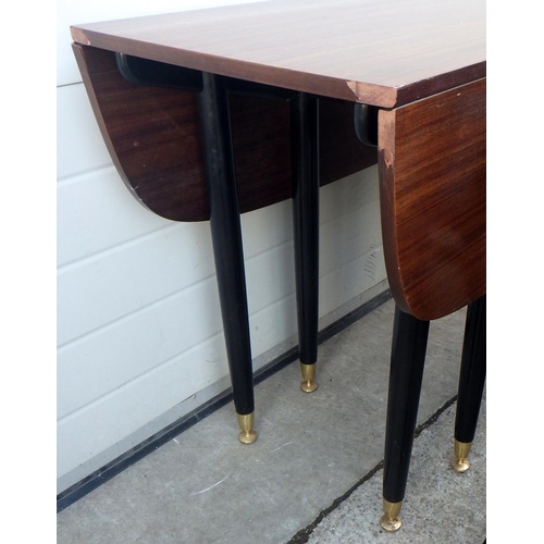 792 - A G.plan drop leaf table, veneer a/f & four chair frames