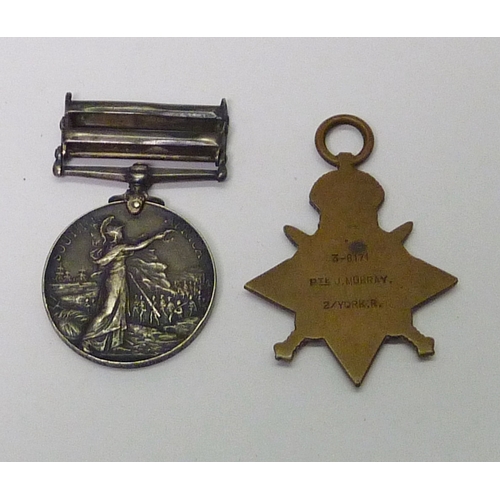 49 - Two medals of probable family connection: a King's South Africa Medal with South Africa 1901 and Sou... 