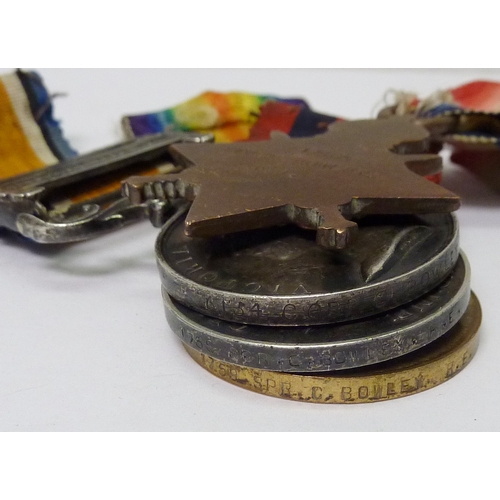 50 - A Victorian and WWI medal group - probable family link: A Victoria 1854 India General Service Medal ... 