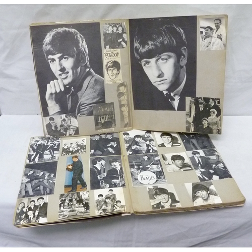 87 - Two The Beatles scrap books filled with contents, mid-1960s.