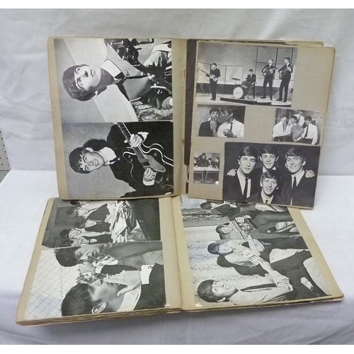 87 - Two The Beatles scrap books filled with contents, mid-1960s.