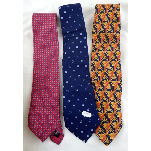 91 - Three Ties: to include, Dunhill, Charles Tyrwhitt & Molnaldo Monaldi.