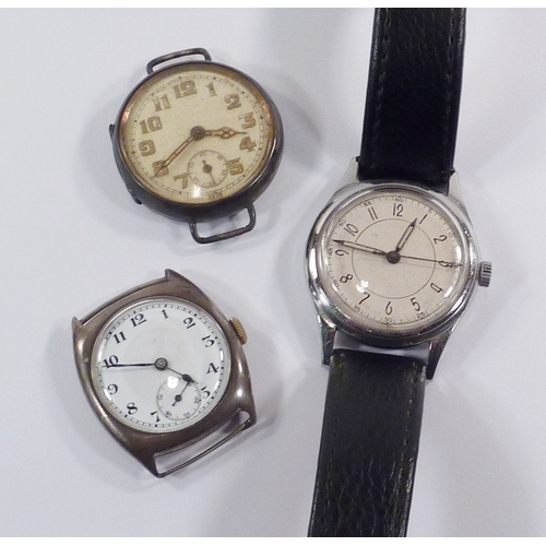 3 - A Longines wristwatch having a Longines signed manual wind movement in a screw-back case, the printe... 