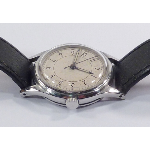 3 - A Longines wristwatch having a Longines signed manual wind movement in a screw-back case, the printe... 