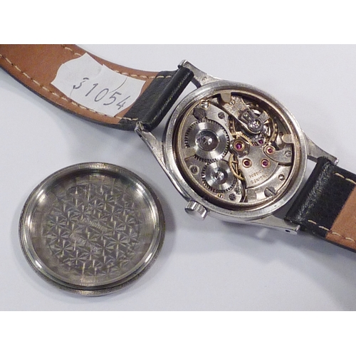 3 - A Longines wristwatch having a Longines signed manual wind movement in a screw-back case, the printe... 