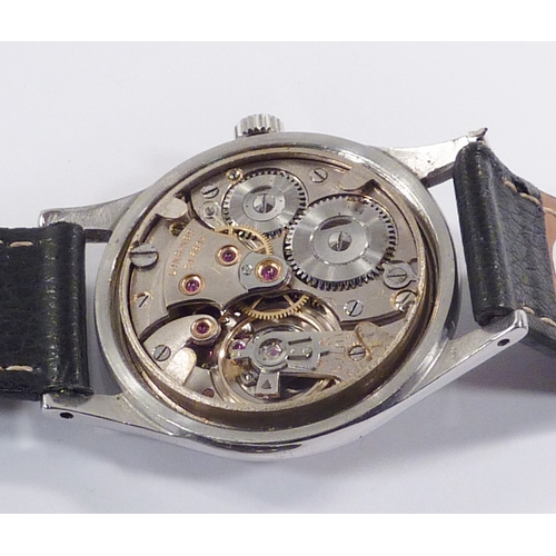 3 - A Longines wristwatch having a Longines signed manual wind movement in a screw-back case, the printe... 