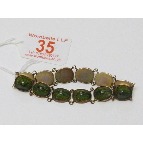 35 - A scarab bracelet