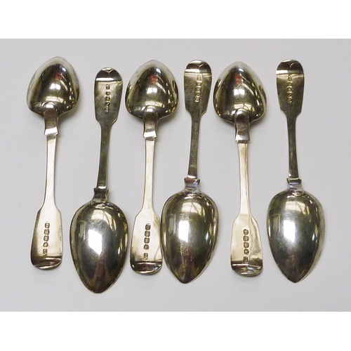 37 - A set of six silver spoons 140g